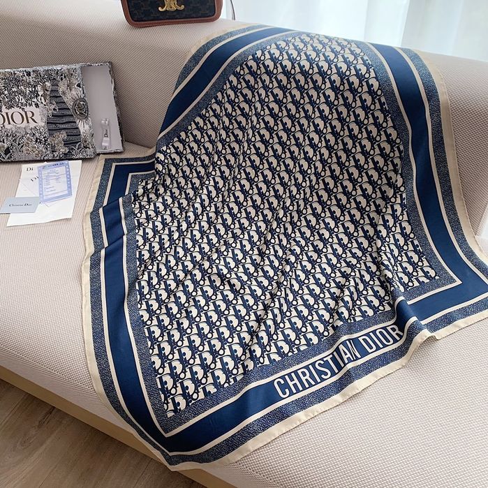 Apaszka Dior nowa granat, 90x90 cm silk