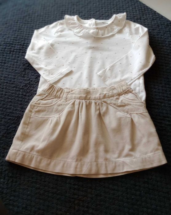 Conjunto Saia bombazine e blusa 18-24 meses - Zyppy e Vertbaudet
