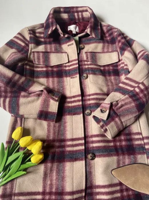 Рубашка-пальто в клітину hm