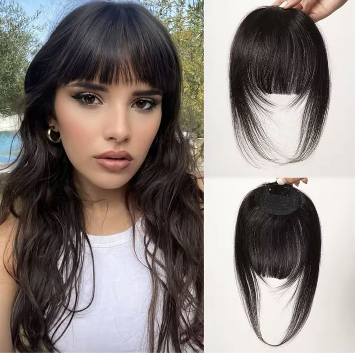 Челка на заколке, накладная челка