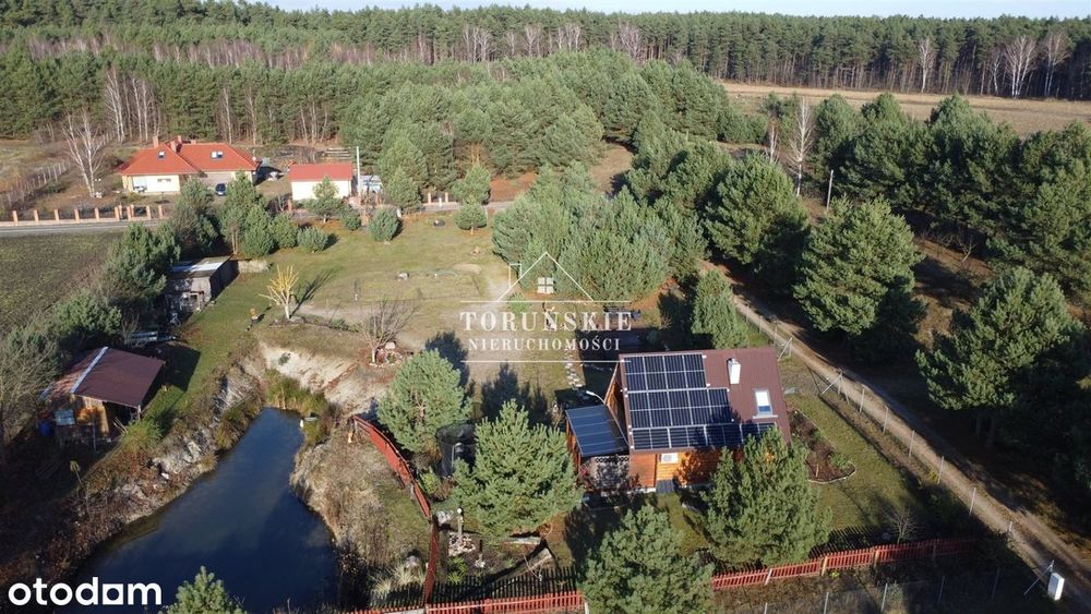 Działka 4197m2 z domem, stawem i rozpoczętą budow