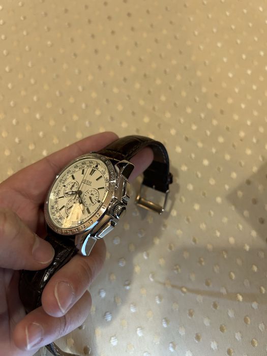 Relogio Guess cronografo bracelete cabeldal castanho