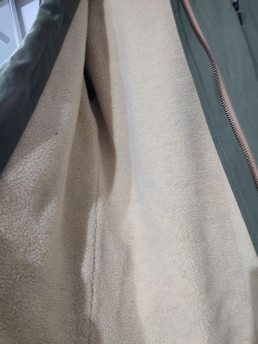Kurtka parka khaki kożuch
