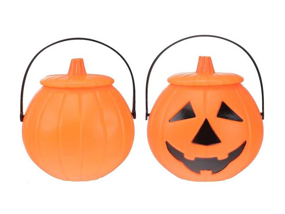 Wiaderko halloween pojemnik dynia na cukierki duże kociołek na słodycze