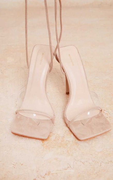 PrettyLittleThing wiązane sandały na szpilce 41