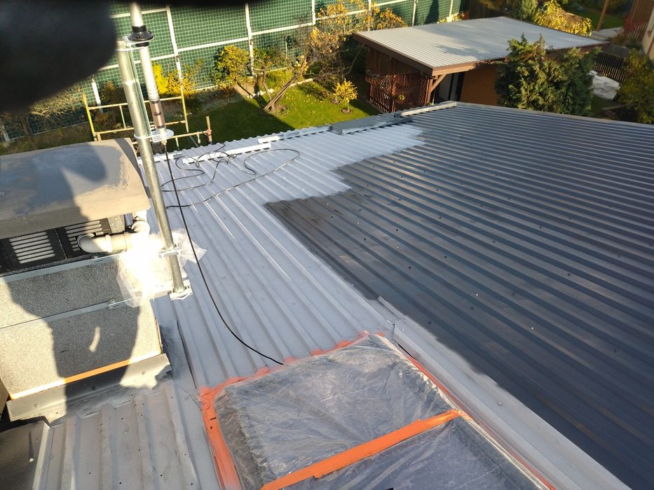 Dach gonty bitumiczne papy termozgrzewalne malowanie dachów