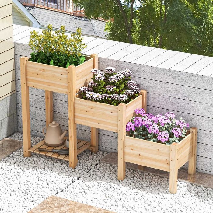 Suportes para Plantas em Madeira Artesanais