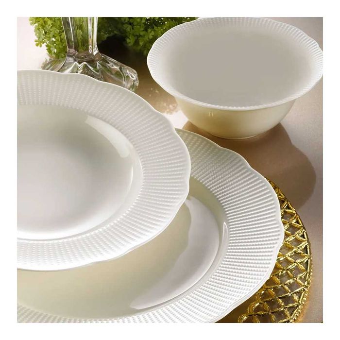 Nowy komplet naczyń porcelanowych 24-częściowy Kutahya Golden Era