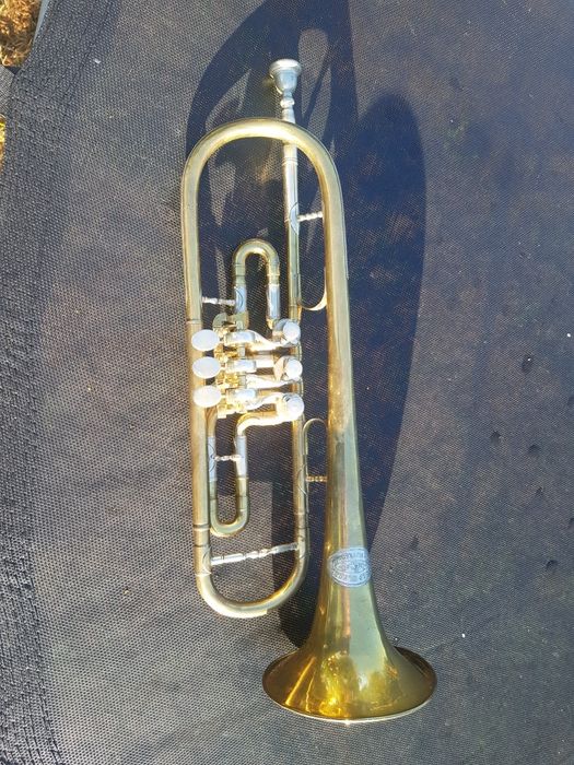 Stary Kornet  trąbka Josef Glassl Graslitz.Böhmener.