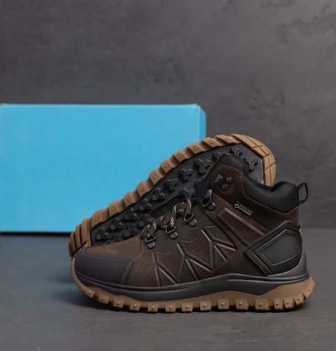Коричневі зимові черевики, чоловічі ботінки columbia / мужские ботинки