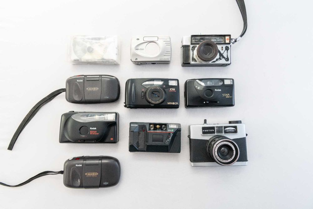 10 x aparat analogowy na kliszę różne modele