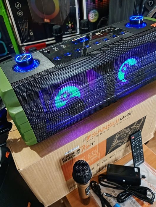 Караоке акустика SUNSUI(блютуз,SD,USB) ПультДУ,микрофон