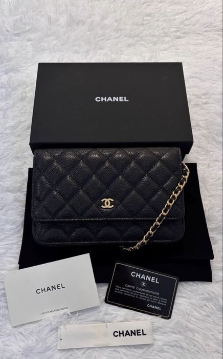 Chanel Wallet on Chain (WOC) Caviar Pretam GHW – Full Set Impecável