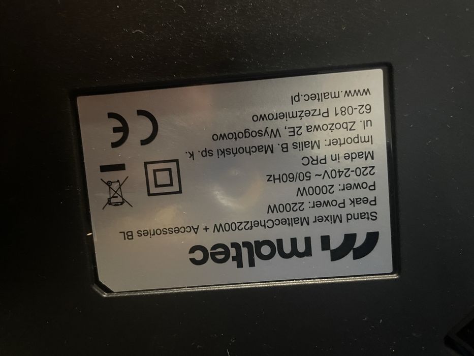 Mikser robot planetarny 6,5l duża  misa jak nowy 2000W święta ciasto