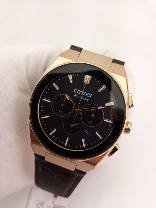 Японские часы Citizen Eco-Drive CA4583-01E, сапфир, солнечная батарея, хронограф