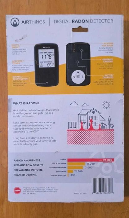 Розумний детектор радону для вашої оселі Airthings Corentium Home