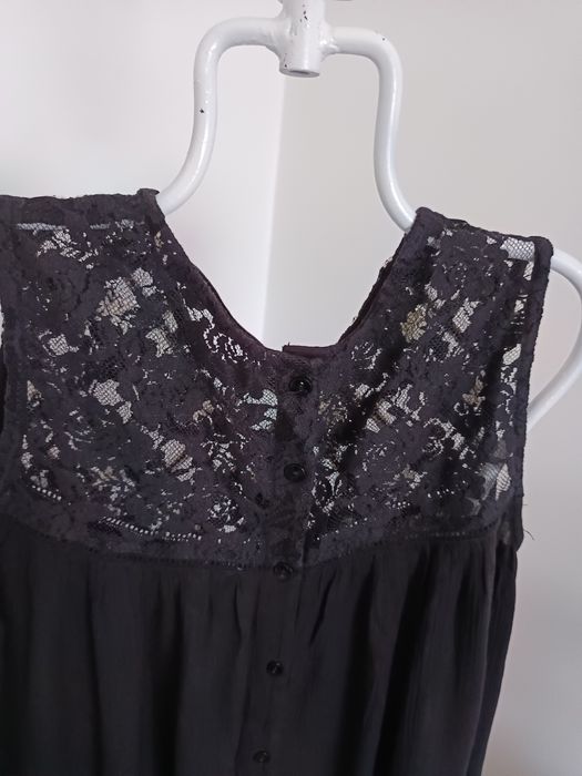 Blusa em branco e preto S. Da Zara. Sem uso.