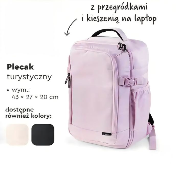 Nowy czarny plecak Puccini