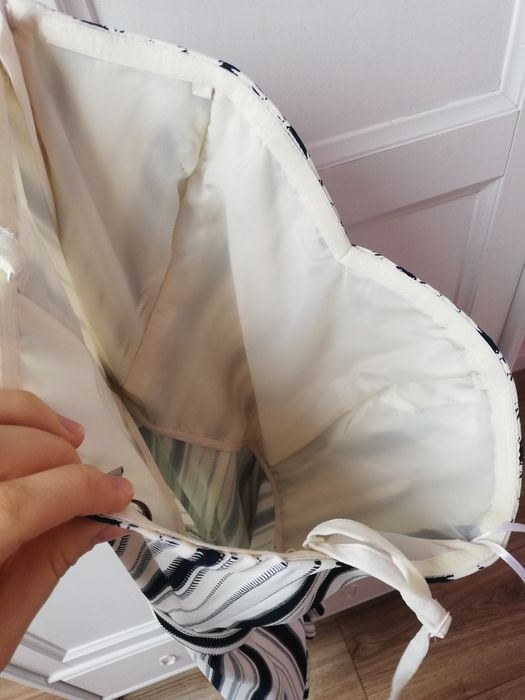 Kombinezon w paski gorset impreza wesele H&M S 36