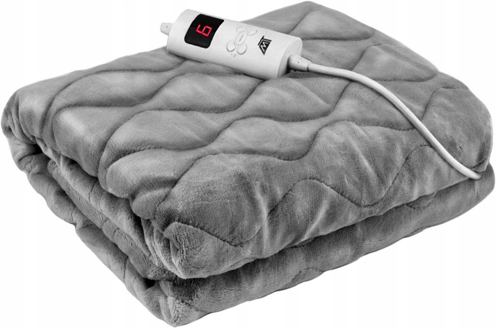 Duży Koc Elektryczny Grzejący Miękki Pilot 180x130