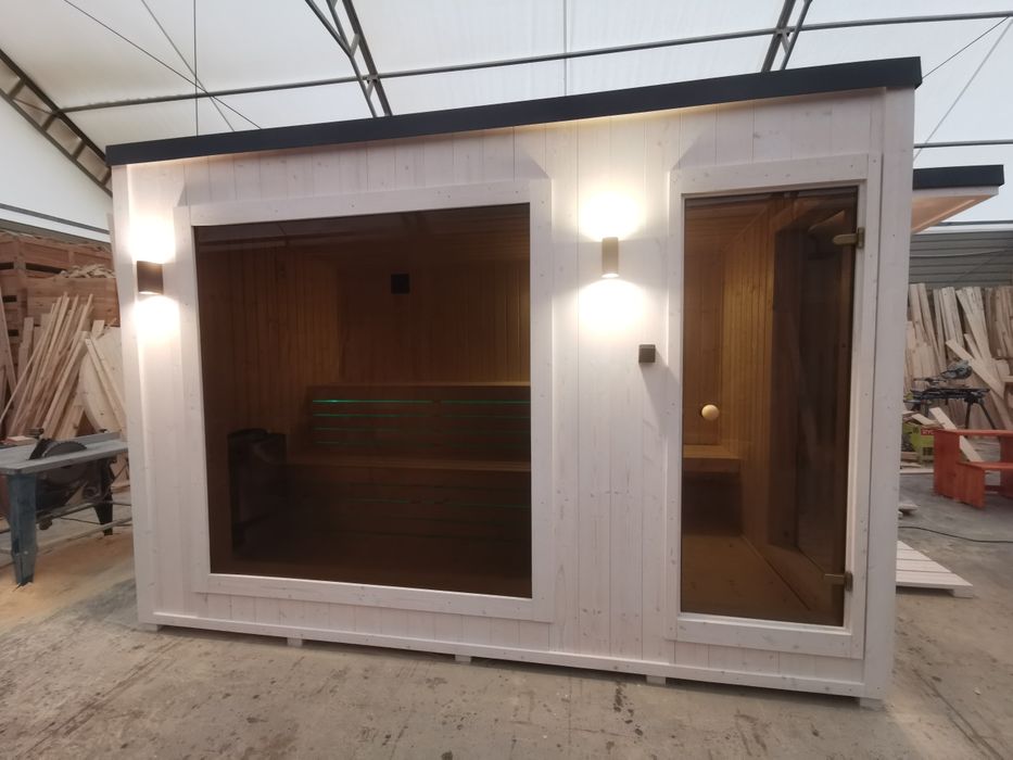 Sauna ogrodowa Premium 4,5x2 m Szatnia  Prysznic Piec  Komplet!