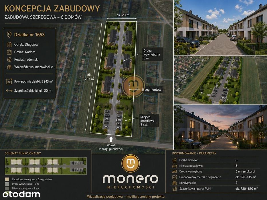 Działka 5 943 m² Radom – Długojów