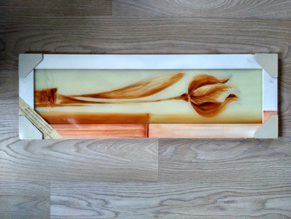 Obraz ręcznie malowany na szkle 29x90cm