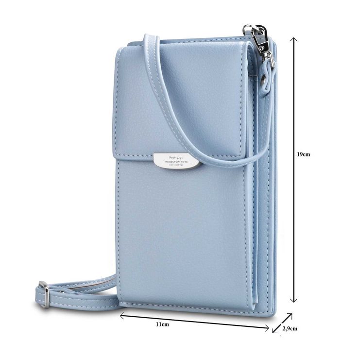 DF19 Damski Portfel Na Telefon Mała Kopertówka Etui Pojemna 3w1