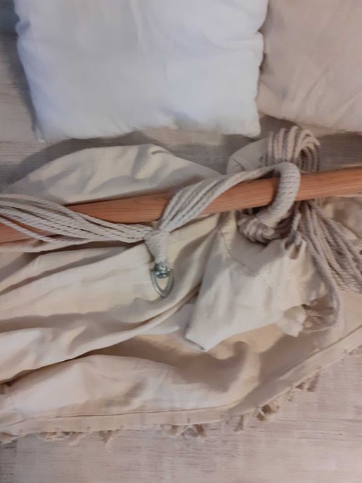 VOUNOT Miękki bawełniany hamak z 2 poduszkami