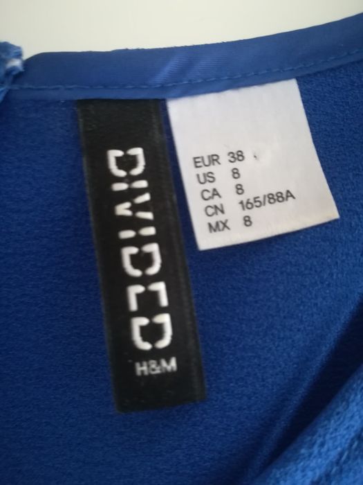 Granatowa sukienka na ramiączkach H&M
