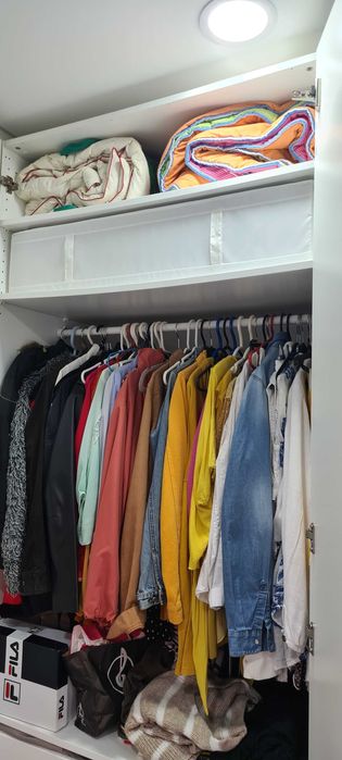 Roupeiro, branco/branco, 100x60x236 cm