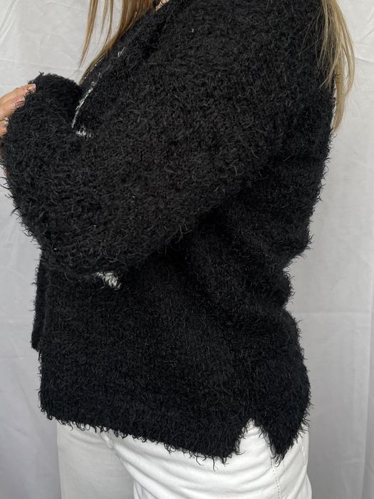 Czarny sweter z gwiazdą y2k M