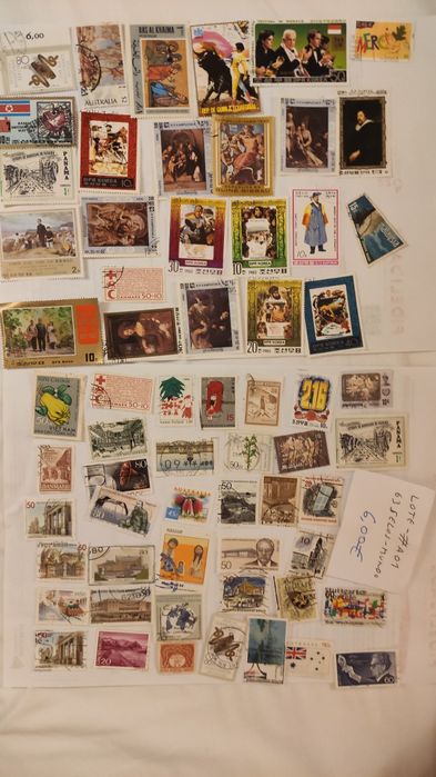 Vários lotes de selos