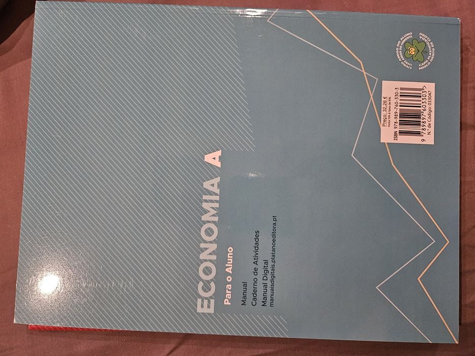 Livro escolar de economia 10 ano ( manual + livro exercícios) Estado:N