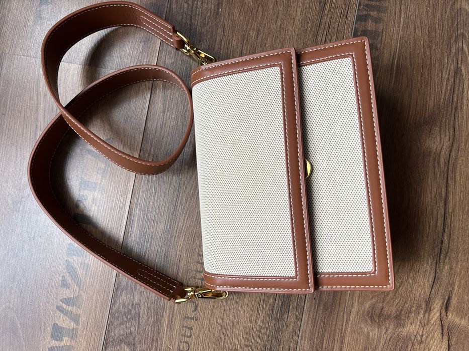 Сумка JW PEI канва Mini Flap Crossbody - Beige Canvas