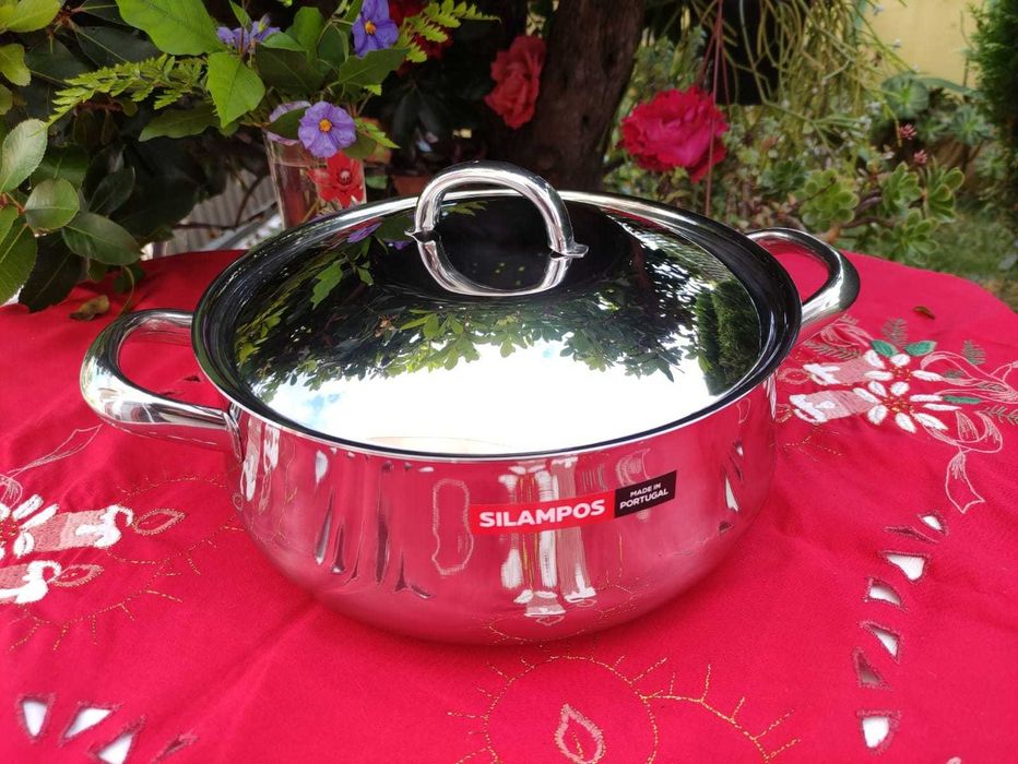 Trem de tachos Silampos - 9 peças em Inox