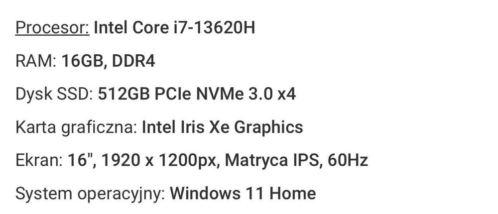 Laptop Asus Vivobook 16' NOWY w pudełku