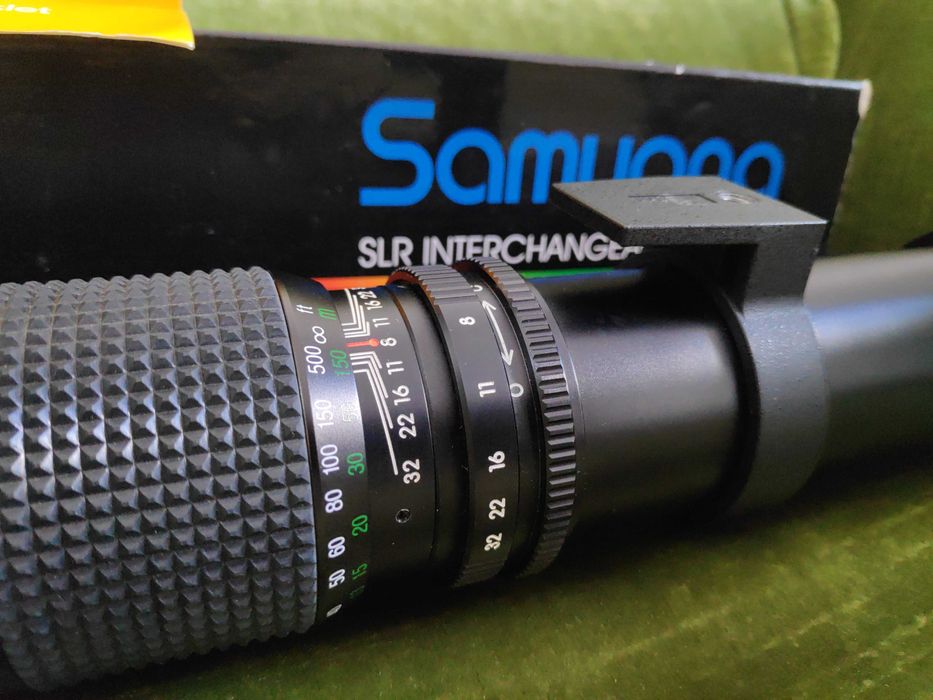 Samyang 500mm F8.0 com adaptador T2 M4/3