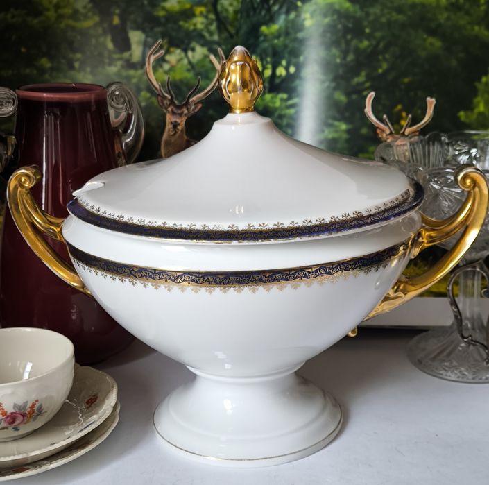Waza Epiag + przyprawnik piękna stara porcelana