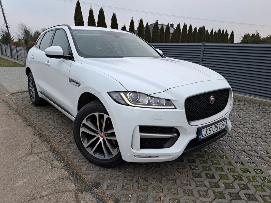 Jaguar F-Pace R-Sport, 2,0Turbo, 250KM,polski salon, panorama I rejestr 2018,Fvat23%