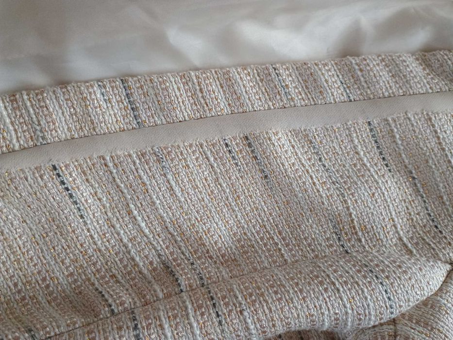 eleganckie wizytowe bolerko H&M - 36, złota nitka, narzutka