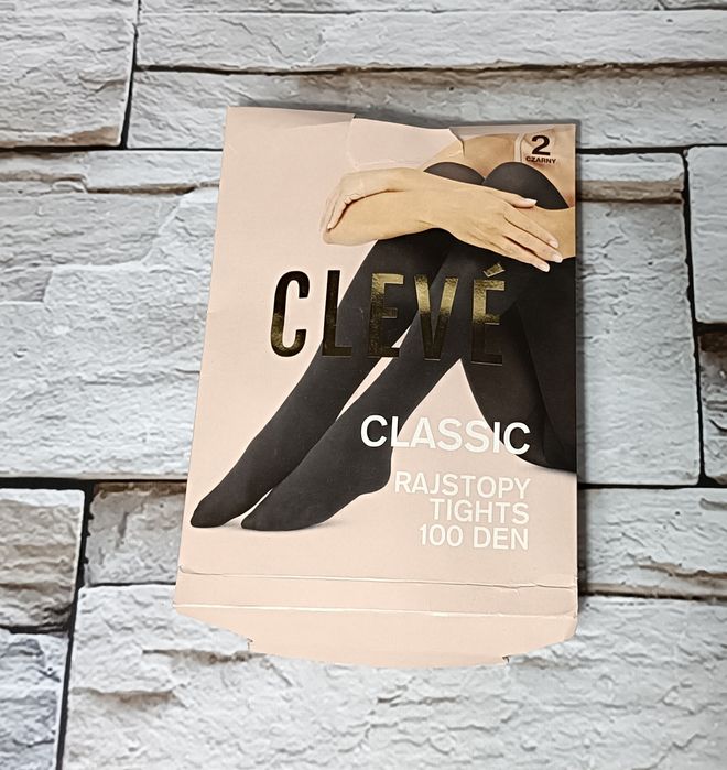 Rajstopy damskie czarne Cleve 2