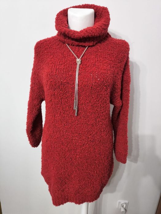 Wyprzedaż Golf czerwony bukle made in italy roz L-4xl