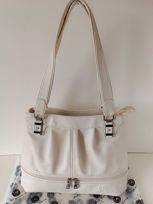 Нова розкішна сумочка слонова кістка 2 відділення на блискавці Kenguru