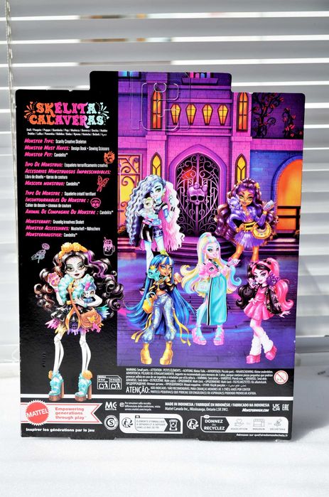 Лялька Monster High Skelita Calaveras Монстер Хай Скеліта Калаверас з вихованцем Кукла Скелита  с питомцем