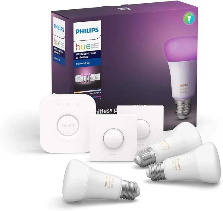 Philips Hue White and Color Ambiance e27 zestaw KIT Hue bridge