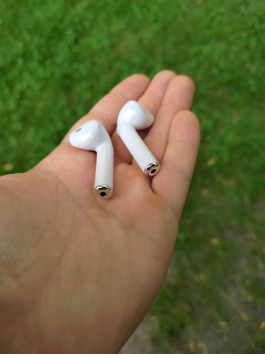 Безпровідні навушники headphones wireless pair white AirPods 1/2 білі