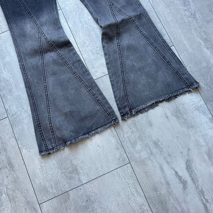 Opium flared jeans сірі фларед кльош джинси реп джинсы клеш опиум y2k