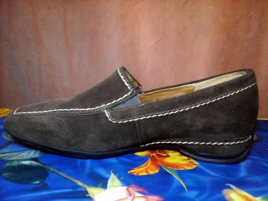 Замшевые туфли мокасины