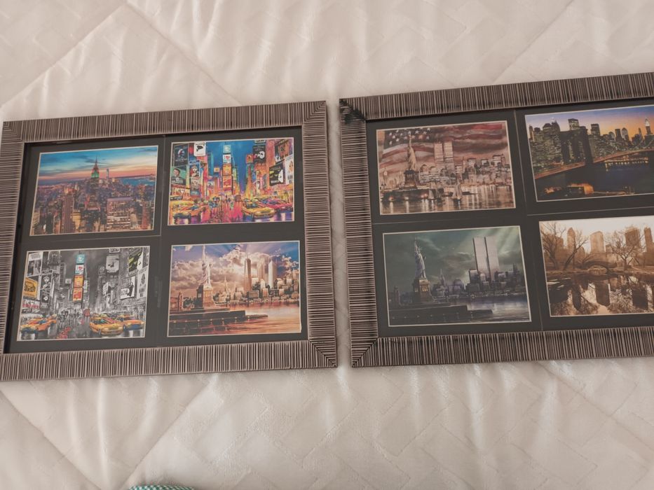 2 Molduras Metalizadas com paisagem de Nova Iorque